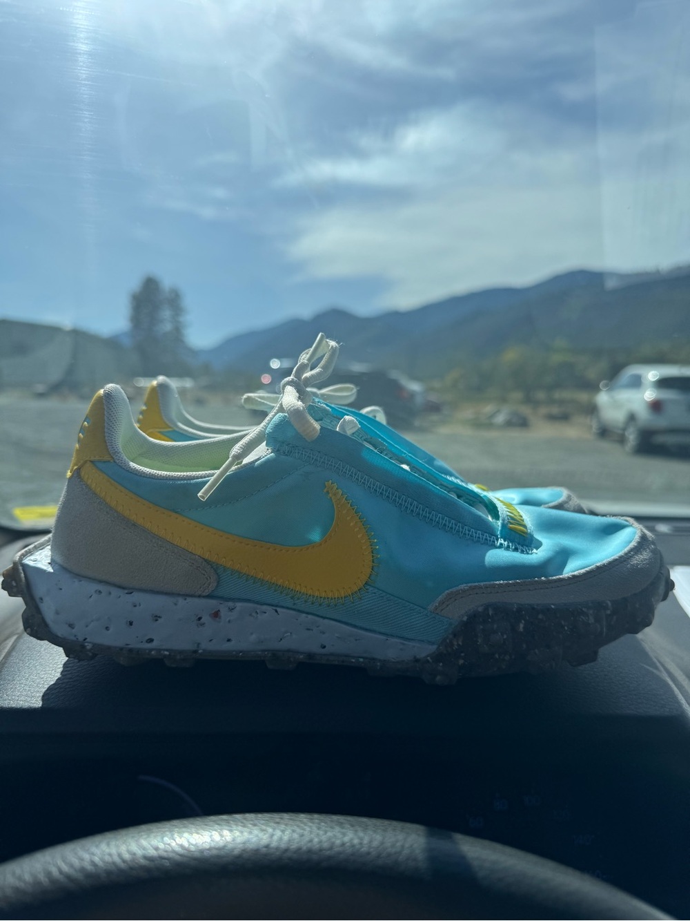 Nike Waffle Racer Crater Shoes Womens Size 8 Bleached Aqua NEW CT1983-400